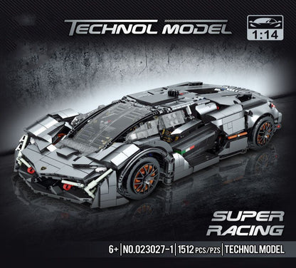 Model car kit with 'Technol Model' branding on a dark background