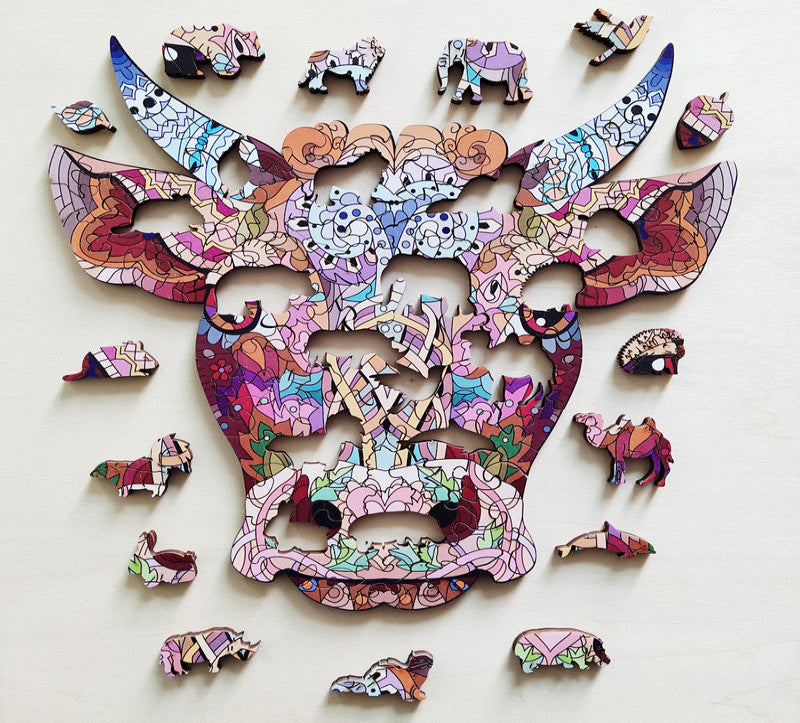 Tribal Bull Head Puzzle