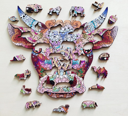 Tribal Bull Head Puzzle