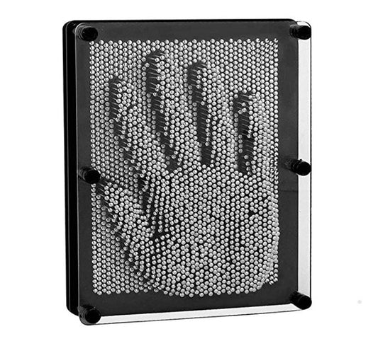 Black and white decorative panel with 'STOP' text on a white background