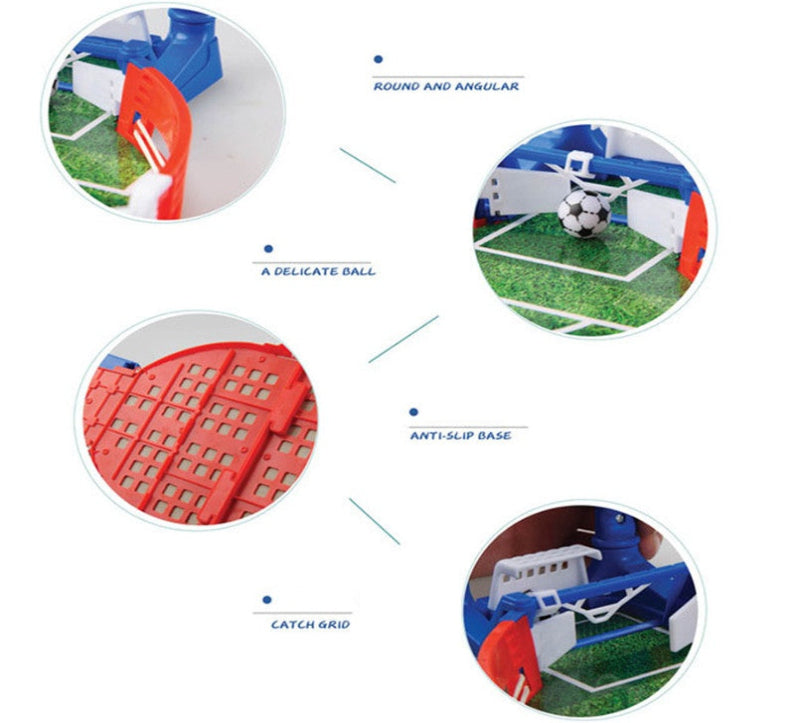 Mini soccer goal with detailed features on a white background